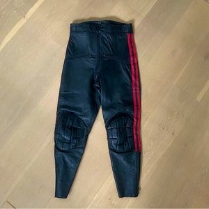 Authentic Italian Vintage Motorcycle Leather Pants